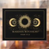 Autocollant Pour Fenêtre Clôture de la fenêtre Soleil Noir Or Céleste (Feuille 2)