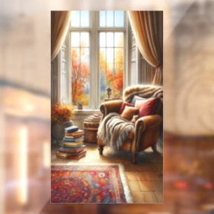 Autocollant Pour Fenêtre Clôture de la fenêtre Vue Automne