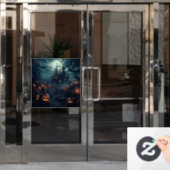 Autocollant Pour Fenêtre Clôture éffrayante de fenêtre Halloween (Porte de bureau)