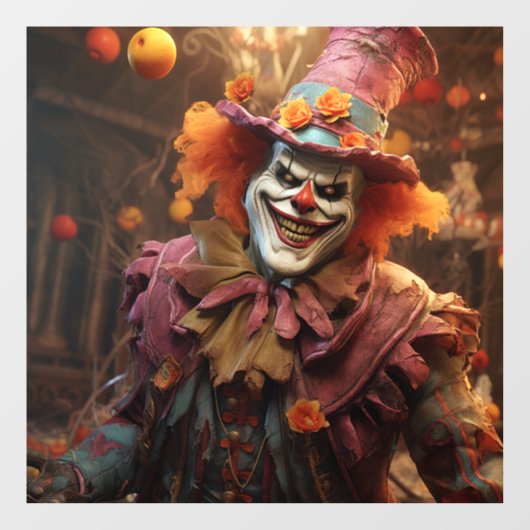 Autocollant Pour Fenêtre Clôture éffrayante de fenêtre Halloween (Feuille)