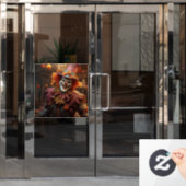 Autocollant Pour Fenêtre Clôture éffrayante de fenêtre Halloween (Porte de bureau)