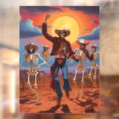 Autocollant Pour Fenêtre Clôture éffrayante de fenêtre Halloween (Feuille 2)