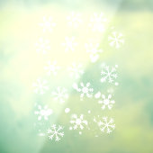 Autocollant Pour Fenêtre Clôture simple des flocons de neige blancs (Feuille 3)