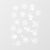 Autocollant Pour Fenêtre Clôture simple des flocons de neige blancs (Feuille)
