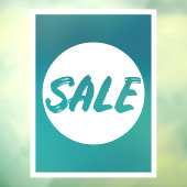 Autocollant Pour Fenêtre Clôture turquoise de la fenêtre SIGNE VENTE (Feuille 3)