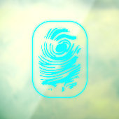 Autocollant Pour Fenêtre Clôture turquoise d'empreintes digitales (Feuille 3)