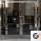 Autocollant Pour Fenêtre Clôture Wifi Gratuite (Porte de bureau)