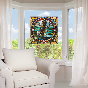 Autocollant Pour Fenêtre Clou de fenêtre d'aigle en verre filé Faux