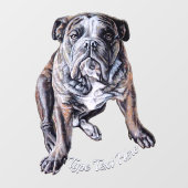 Autocollant Pour Fenêtre Clou de fenêtre d'art Bulldog Decal Personnaliser (Feuille)
