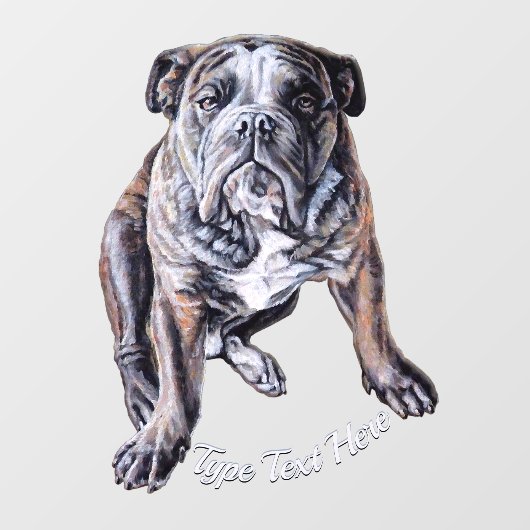 Autocollant Pour Fenêtre Clou de fenêtre d'art Bulldog Decal Personnaliser (Feuille)