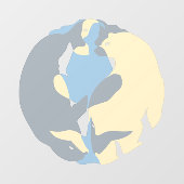 Autocollant Pour Fenêtre Clou de fenêtre d'art de l'ours de baleine (Feuille)