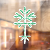 Autocollant Pour Fenêtre Clouage de fenêtre avec un écaillage vert (Feuille 2)