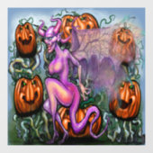 Autocollant Pour Fenêtre Clouage de fenêtre Citrouilles démon (Feuille)