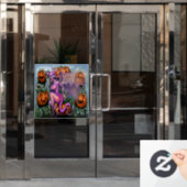 Autocollant Pour Fenêtre Clouage de fenêtre Citrouilles démon (Porte de bureau)