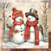 Autocollant Pour Fenêtre Clouage de fenêtre Couple Neige (Feuille 2)