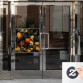 Autocollant Pour Fenêtre Clouage de fenêtre d'art floral citrouille (Porte de bureau)