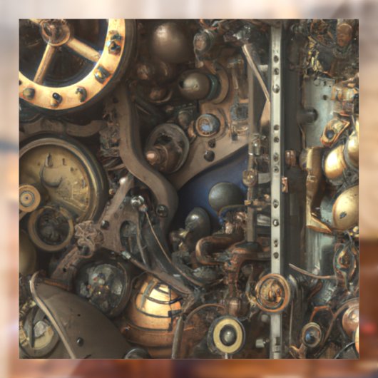 Autocollant Pour Fenêtre Clouage de fenêtre d'art Steampunk (Feuille 2)