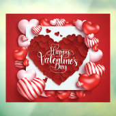 Autocollant Pour Fenêtre Clouage de fenêtre de jour de Valentines (Feuille 3)