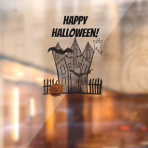 Autocollant Pour Fenêtre Clouage de fenêtre de la maison Éffrayante Hallowe