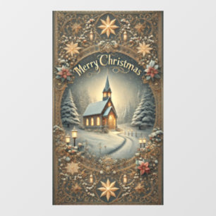 Autocollant Pour Fenêtre Clouage de fenêtre de Noël Vintage