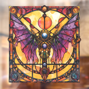 Autocollant Pour Fenêtre Clouage de fenêtre en verre d'Halloween Steampunk