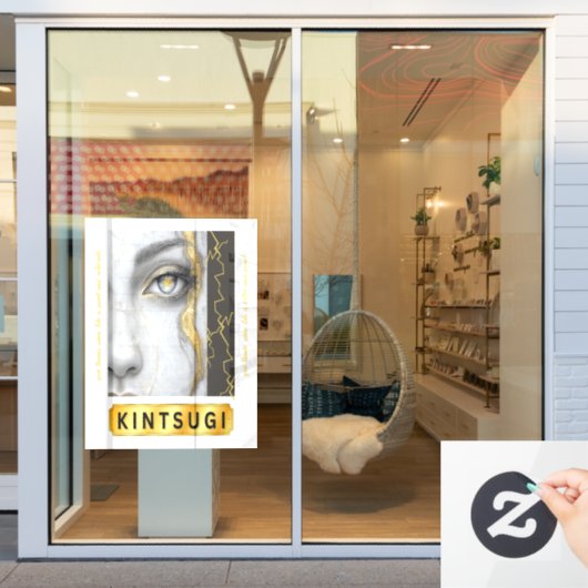 Autocollant Pour Fenêtre Clouage de fenêtre Kintsugi (Vitrine du magasin)