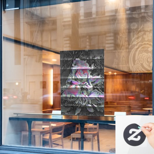 Autocollant Pour Fenêtre Clouage de fenêtre Techno Bouquet (Fenêtre de café)