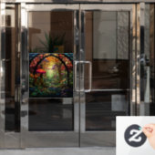 Autocollant Pour Fenêtre Clouage de la fenêtre en verre de la forêt d'Imagi (Porte de bureau)