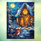 Autocollant Pour Fenêtre Clouage de la fenêtre en verre de Noël (Feuille 3)