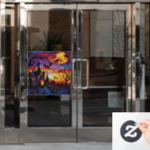 Autocollant Pour Fenêtre Clous de fenêtre en verre d'Halloween (Porte de bureau)