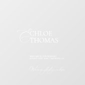 Autocollant Pour Fenêtre Clous minimaux d'Affiche de bienvenue Mariage mode (Feuille)