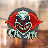 Autocollant Pour Fenêtre Clown effrayant (Feuille 2)