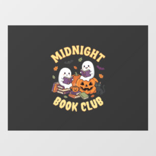 Autocollant Pour Fenêtre Club de lecture de fantômes de livre d'Halloween C