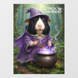Autocollant Pour Fenêtre Cochons d'Inde Halloween, Sorciers & Sorcières Bre