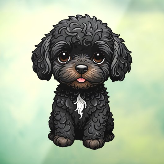 Autocollant Pour Fenêtre Cockapoo noir (Feuille 3)