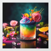 Autocollant Pour Fenêtre Cocktail coloré (Feuille)