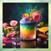 Autocollant Pour Fenêtre Cocktail coloré (Feuille 3)