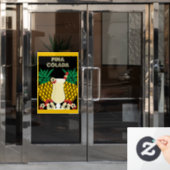 Autocollant Pour Fenêtre Cocktail Piña Colada (Porte de bureau)