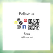 Autocollant Pour Fenêtre Code-barres du site Web d'entreprise simple (Feuille 3)