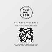 Autocollant Pour Fenêtre Code et logo QR d'entreprise (Feuille)