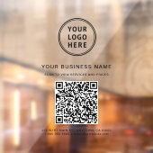 Autocollant Pour Fenêtre Code et logo QR d'entreprise (Feuille 2)