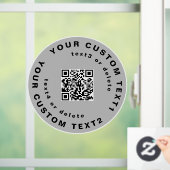 Autocollant Pour Fenêtre Code et texte QR sur Circle Simple Business Compan (Maison)