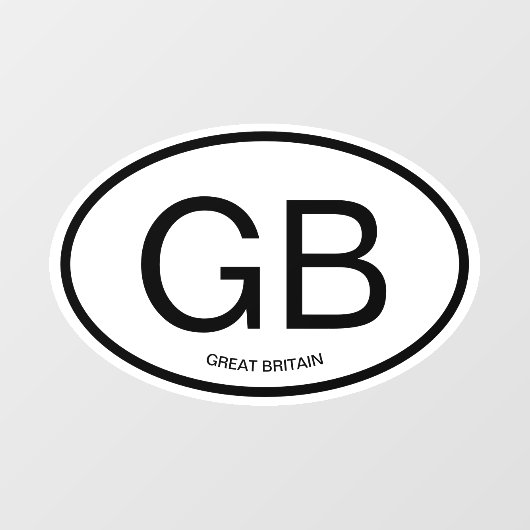 Autocollant Pour Fenêtre Code pays ovale personnalisé abréviation voiture s (Feuille)