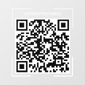 Autocollant Pour Fenêtre Code QR à coin carré pour la porte de la boutique  (Feuille)
