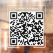 Autocollant Pour Fenêtre Code QR à coin carré pour la porte de la boutique  (Feuille 2)