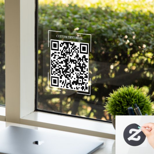 Autocollant Pour Fenêtre Code QR à coin carré pour la porte de la boutique  (Bureau)