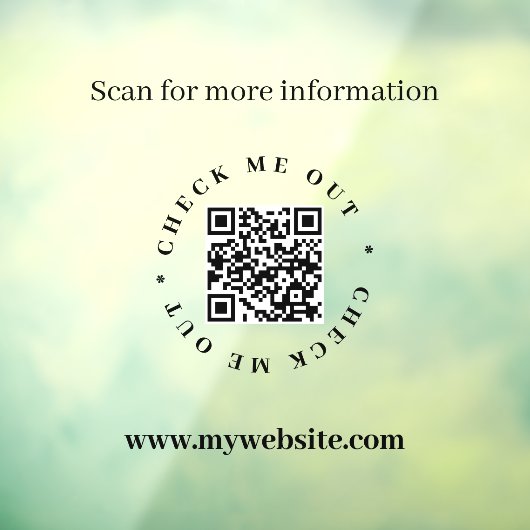 Autocollant Pour Fenêtre Code QR Autocollant Fenêtre Opaque (Feuille 3)