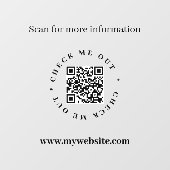 Autocollant Pour Fenêtre Code QR Autocollant Fenêtre Opaque (Feuille)