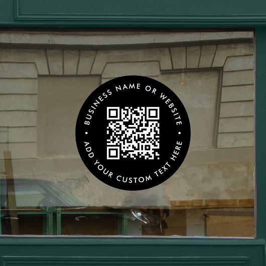 Autocollant Pour Fenêtre Code QR | Black Modern