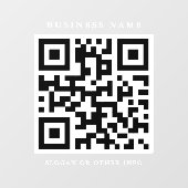 Autocollant Pour Fenêtre Code QR Clair simple de fenêtre d'entreprise (Feuille)